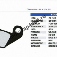 Колодки тормозные ST123 (Nissin 2p-215,EBC FA125/143).