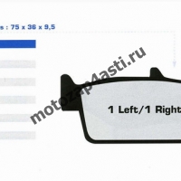Колодки тормозные ST122 (Nissin 2p-219, EBC FA131)