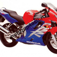 Комплект пластика Honda CBR600F4 98-00 Штатный Красно-синий