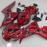 Комплект мотопластика Honda CBR1000RR 2006-2007 Красный с серым огнем.