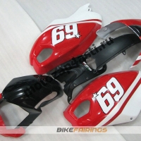 Комплект пластика DUCATI 696 797 1100 1100S Черно-бело-красный-2.