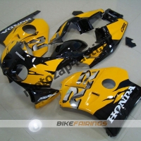 Комплект Мотопластика Honda CBR250 MC22 Черно-Желтый-2.