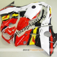 Комплект мотопластика Honda CBR600F2 Красно-Бело-Желто-Черный 91-94.