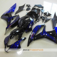 Комплект Мотопластика Honda CBR600RR 07-08 Черный глянцевый с синим огнем.