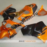 Комплект пластика Honda RVF400 Черно-оражевый.