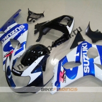 Комплекты пластика Suzuki GSXR1000 00-02 Бело-Сине-Черный.