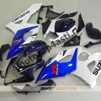 Комплекты пластика Suzuki GSXR1000 05-06 Бело-черно-синий.