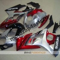 Комплекты пластика Suzuki GSXR1000 07-08 Черно-красно-серебристый.