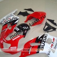 Комплект мотопластика Suzuki GSXR600-750 01-03,GSXR1000 00-02 Черно-бело-красный.