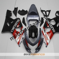 Комплект пластика Suzuki GSXR600-750 04-05 Черно-серо-красный.