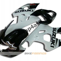 Комплект пластика Suzuki GSXR600-750 04-05 Черно-белый.