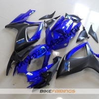 Комплекты пластика Suzuki GSXR600-750 06-07 Сине-Черный-2.
