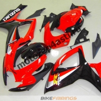 Комплекты пластика Suzuki GSXR600-750 06-07 Красно-Черный.