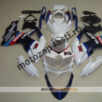 Комплекты пластика Suzuki GSXR600-750 08-09 бело-синий-1.