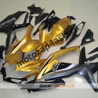 Комплекты пластика Suzuki GSXR600-750 08-09 Черно-серо-золотой.