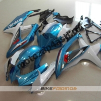 Комплекты пластика Suzuki GSXR600-750 08-09 бело-бирюзовый.