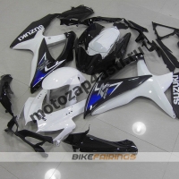Комплекты пластика Suzuki GSXR600-750 08-09 Черно-белый-2.