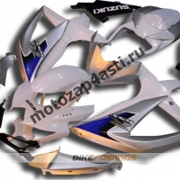 Комплекты пластика Suzuki GSXR600-750 08-09 бело-серебристый.