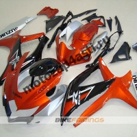 Комплекты пластика Suzuki GSXR600-750 08-09 Черно-оранжево-серебристый.
