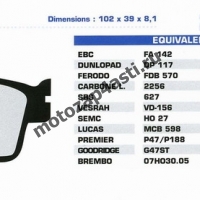 Колодки тормозные ST003 (Nissin 2p-202, EBC FA142)