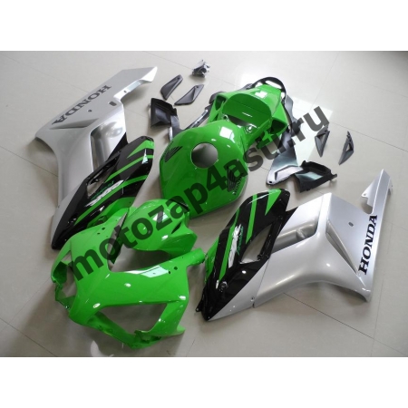 Комплект пластика Honda CBR1000RR 2004-2005 Зелено-серебристый.