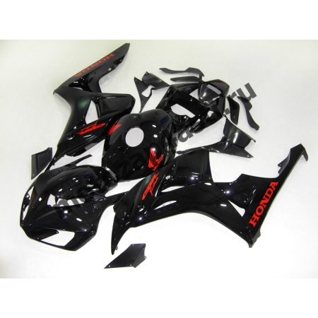 Комплект пластика Honda CBR1000RR 2006-2007 Черный глянец-красные наклейки