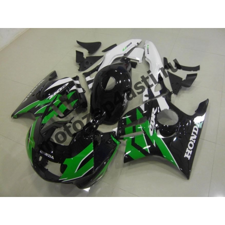Комплект мотопластика Honda CBR600F3 95-98 Зелено-Бело-Черный.