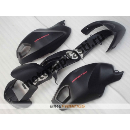 Комплект пластика DUCATI 696 797 1100 1100S Черный матовый.