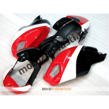 Комплект пластика DUCATI 696 797 1100 1100S Черно-бело-красный-3.