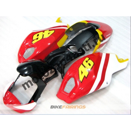 Комплект пластика DUCATI 696 797 1100 1100S Черно-бело-красный-4.