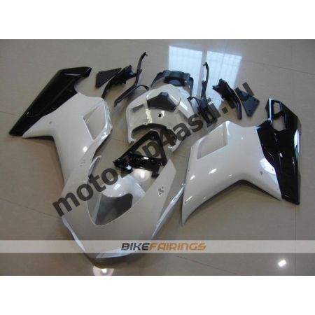 Комплект пластика DUCATI 848 1098 1198 Бело-Черный.