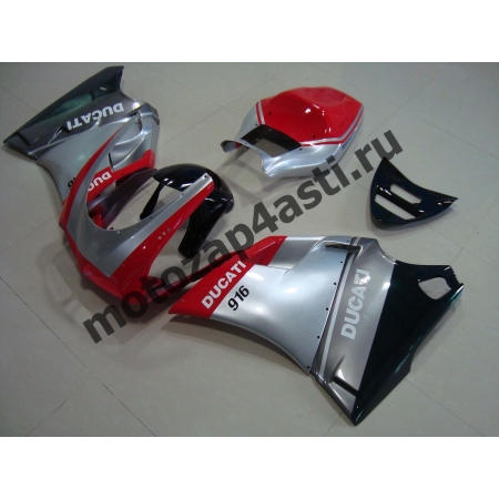 Комплект пластика DUCATI 748 916 996 Штатный Серо-Черно-Красный.