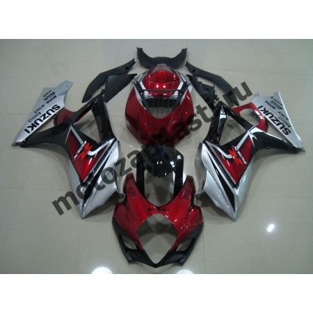 Комплекты пластика Suzuki GSXR1000 07-08 Штатный Серо-Красно-Черный.