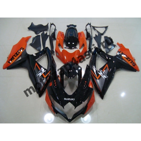 Комплекты пластика Suzuki GSXR600-750 06-07 Оранжево-Черный-1.