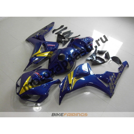 Комплект пластика Honda CBR1000RR 2006-2007 Сине-золотой.