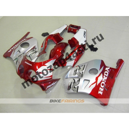 Комплект Мотопластика Honda CBR250 MC22 Красно-Серебристый.