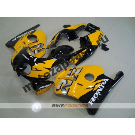 Комплект Мотопластика Honda CBR250 MC22 Черно-Желтый-2.