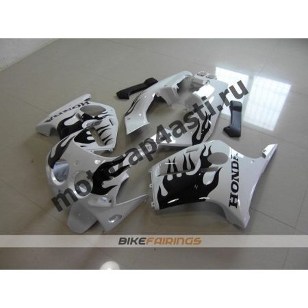 Комплект Мотопластика Honda CBR250 MC19 Белый с черным огнем.