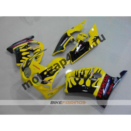 Комплект Мотопластика Honda CBR250 MC19 Желто-Черный-2.