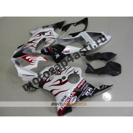 Комплект пластика для мотоцикла Honda CBR600 F4i 01-07 Белое пламя.