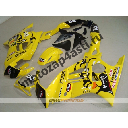 Комплект мотопластика Honda CBR600F3 97-98 Желто-Черный.