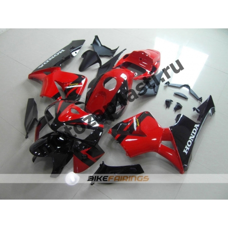 Комплект Мотопластика Honda CBR600RR 05-06 Красно-Черный-3.
