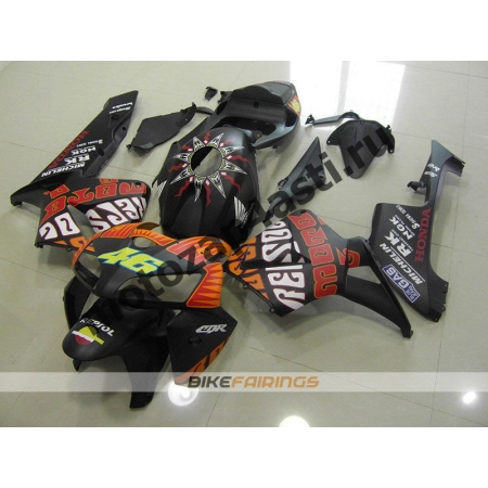Комплект Мотопластик Honda CBR600RR 05-06 V.Rossi черный матовый.