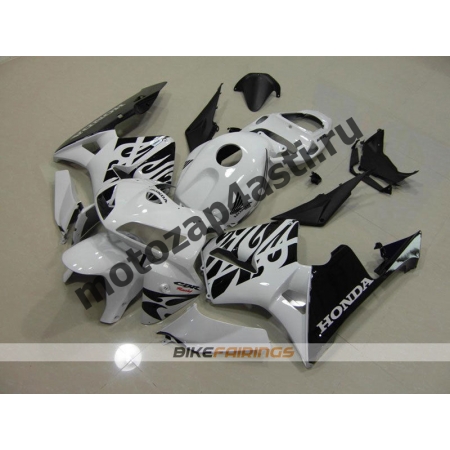 Комплект Мотопластика Honda CBR600RR 05-06 Бело-Черный-1.