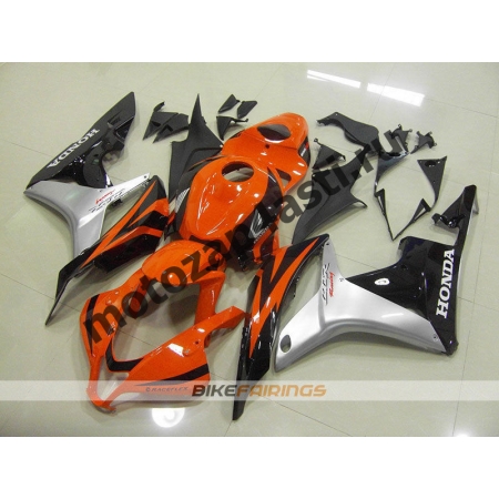 Комплект Мотопластика Honda CBR600RR 07-08 Черно-серо-оранжевый.