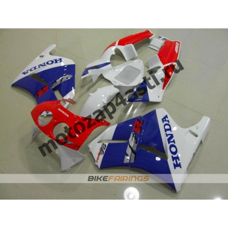 Комплект пластика Honda RVF400 Бело-красно-синий.