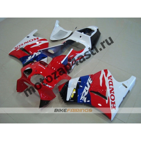 Комплект пластика Honda RVF400 Бело-красно-сине-черный.