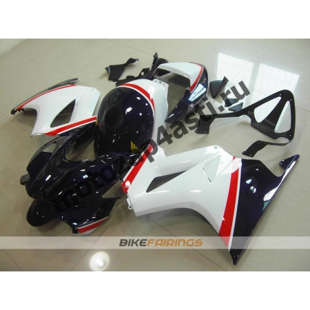 Комплект мотопластика Honda VFR800 02-12  Бело-Синий.