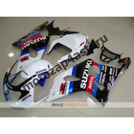 Комплекты пластика Suzuki GSXR1000 00-02 Бело-Красно-Сине-Черный.