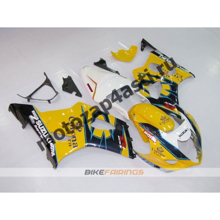 Комплекты пластика Suzuki GSXR1000 03-04 Бело-Желто-Черный.